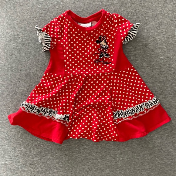 Disney Baby girl Minnie Dress With Matching Bloomer And Headband - Picture 2 of 5